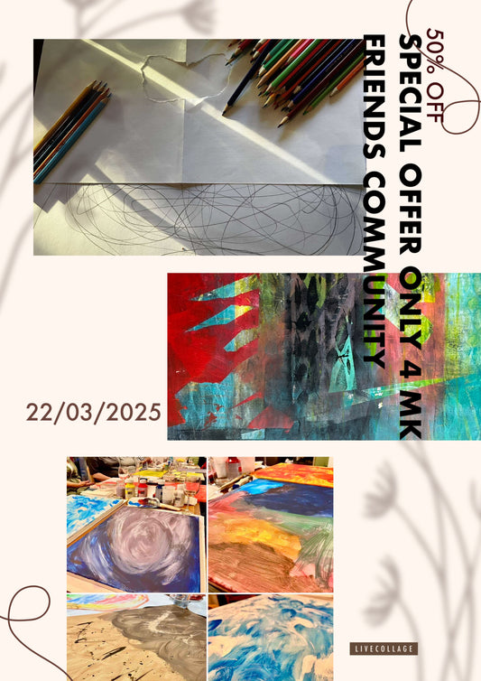 Voucher pre uzavretý, na mieru šitý 3-hodinový maliarsky workshop s prvkami arteterapie pre komunitu -  priatelia MK
