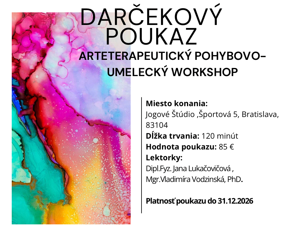 Darčeková poukážka na workshop  - 120-minút Pohybovej a Umeleckej Terapie 